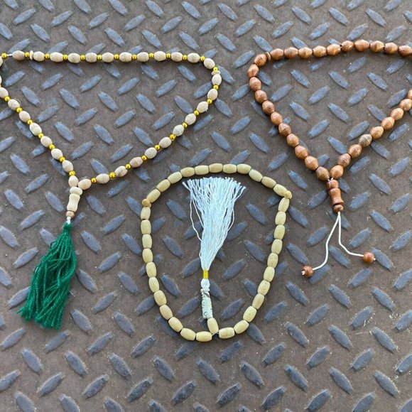 Pray Tasbeeh Lot of 3 Prayer Beads Islamic Religious Beads Handmade Wood - Picture 5 of 10